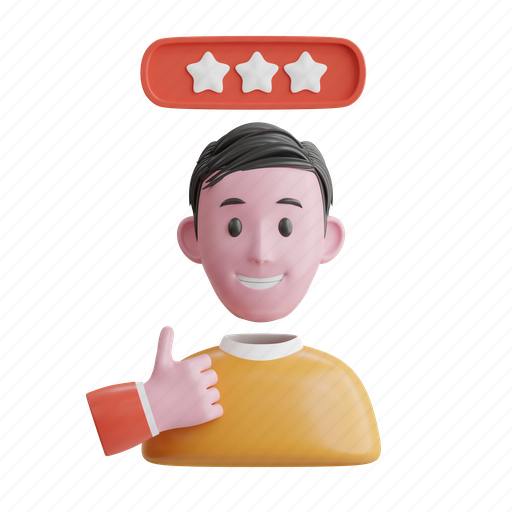 Satisfied, happy, feedback, customer, quality, excellent, satisfaction 3D illustration - Download on Iconfinder
