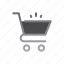 empty, shopping, cart, ecommerce, store, online