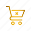 cancel, shopping, cart, trolley, commerce, remove 