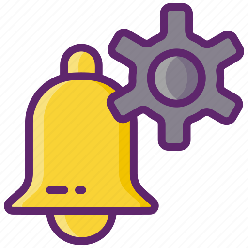Bell, gear, options, settings icon - Download on Iconfinder