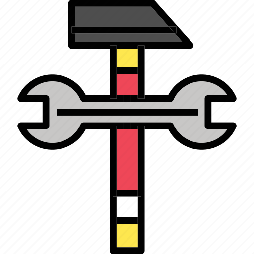 Build, engineering, hammer, repair, service, settings, wrench icon - Download on Iconfinder