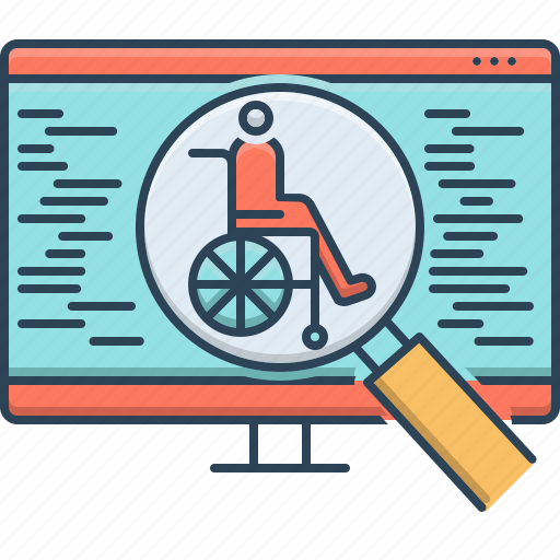 Accessibility, magnifying, magnifying glass, optimization, search, wheelchair icon - Download on Iconfinder