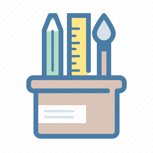 Art, office, pencil, ruler, supplies icon - Download on Iconfinder