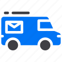 delivery, shipping, logistics, post car, truck, postman, transport