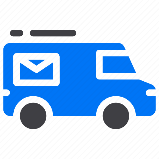 Delivery, shipping, logistics, post car, truck, postman, transport icon - Download on Iconfinder