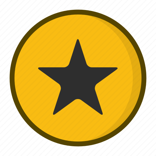 Badge, favourite, orange, star icon - Download on Iconfinder