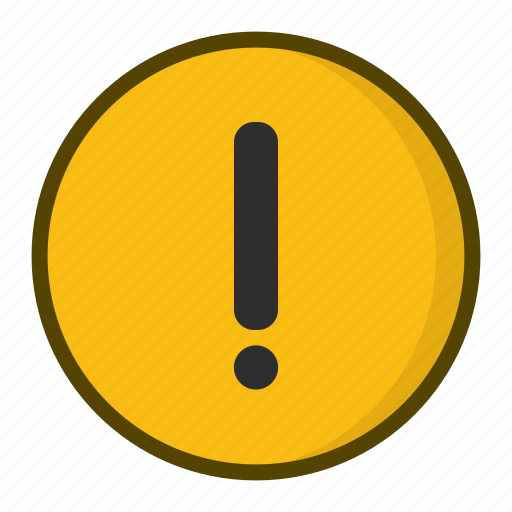 Alert, attention, caution, error, exclamation, rounded, warning icon - Download on Iconfinder