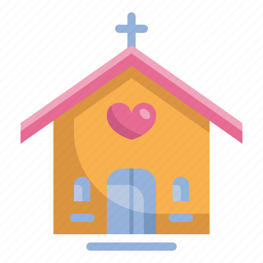 Building, church, heart, love, married, valentines, wedding icon - Download on Iconfinder