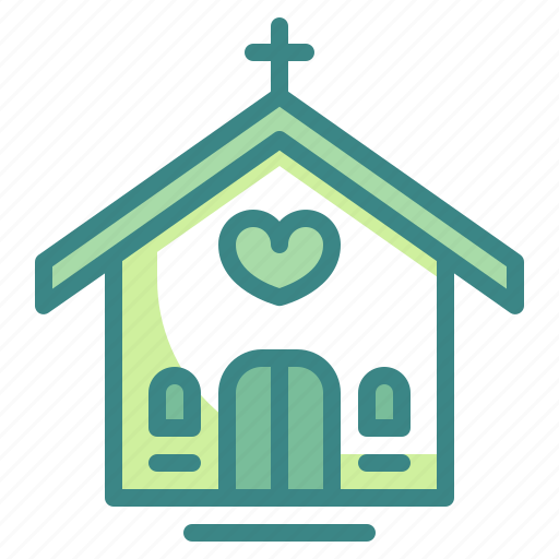 Building, church, heart, love, married, valentines, wedding icon - Download on Iconfinder