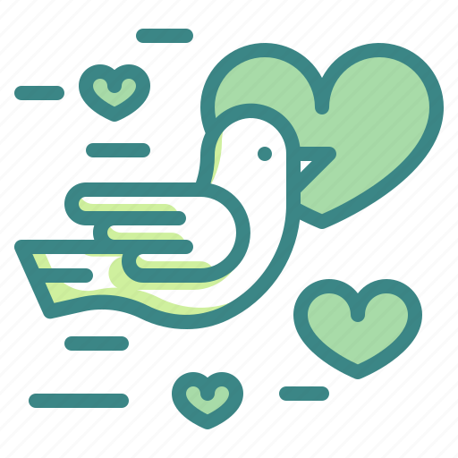 Bird, dove, heart, love, married, valentines, wedding icon - Download on Iconfinder