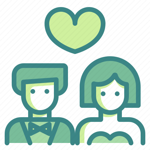 Bride, groom, heart, love, married, newlyweds, wedding icon - Download on Iconfinder