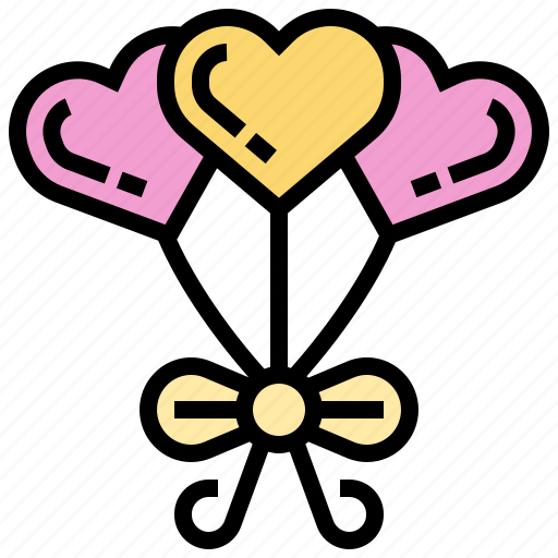 Anniversary, balloon, celebrate, heart, love icon - Download on Iconfinder