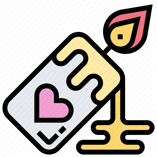 Candle, decorative, fire, love, wax icon - Download on Iconfinder