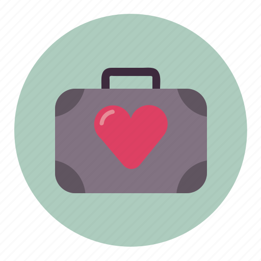 Honeymoon, love, luggage, suitcase, travel, trip, wedding icon - Download on Iconfinder
