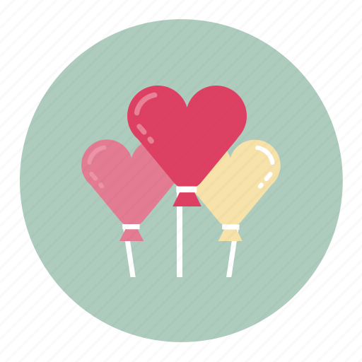 Baloons, colorful, cute, float, heart, pastel, wedding icon - Download on Iconfinder