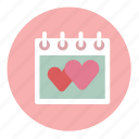 calendar, date, heart, love, romantic, schedule, wedding