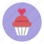 cupcake, heart, love, muffin, romance, romantic, wedding 