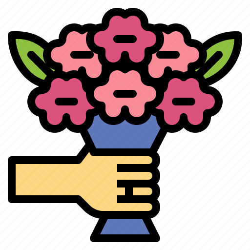 Flowers, hand, hold, wedding icon - Download on Iconfinder