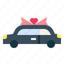car, limousine, vehicle, wedding