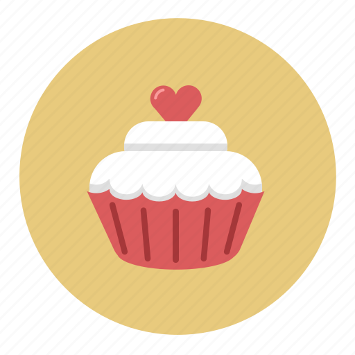Cake, cupcake, heart, love, muffin, sweet, wedding icon - Download on Iconfinder