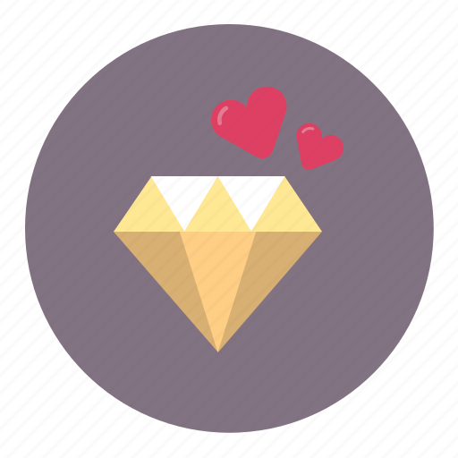 Diamond, engagement, heart, love, proposal, wedding, woman icon - Download on Iconfinder