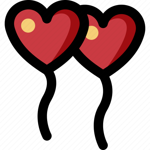 Balloon, couple, heart, love, romance, valentine, wedding icon - Download on Iconfinder