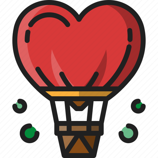 Balloon, hot, air, love, transportation, adventure, honeymoon icon - Download on Iconfinder