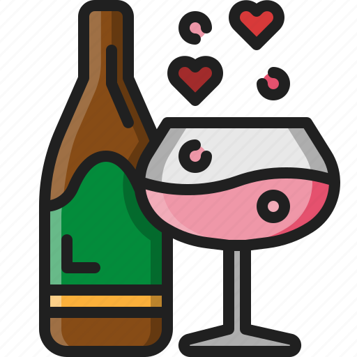 Wine, glass, bottle, alcohol, party, drink, beverage icon - Download on Iconfinder