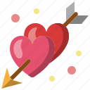 arrow, heart, love, couple, cupid, wedding