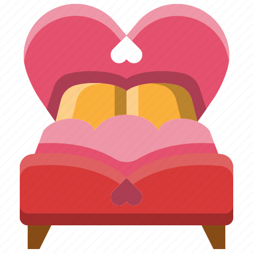 Bed, love, wedding, couple, furniture, bedroom icon - Download on Iconfinder