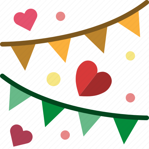 Party, flag, garland, bunting, wedding, celebration icon - Download on Iconfinder