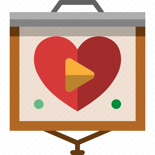 Presentation, wedding, video, multimedia, romantic, memory icon - Download on Iconfinder