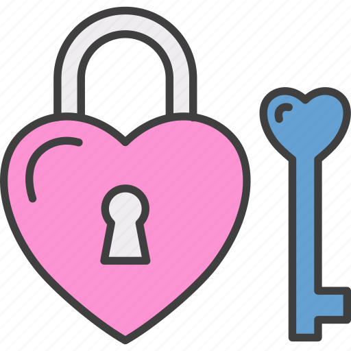 Padlock, love, heart, romance, key, wedding icon - Download on Iconfinder