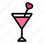 cocktail, love, beverage, heart, wedding, celebration, party 