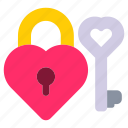 padlock, love, lock, heart, romantic, wedding, key