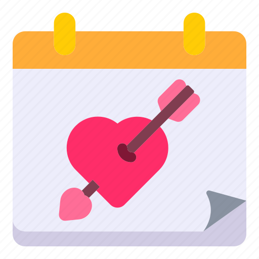 Calendar, love, heart, cupid, marriage, celebration, wedding day icon - Download on Iconfinder