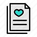 file, love, heart, document, wedding
