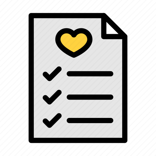 List, file, heart, love, wedding icon - Download on Iconfinder