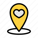 map, favorite, location, heart, love