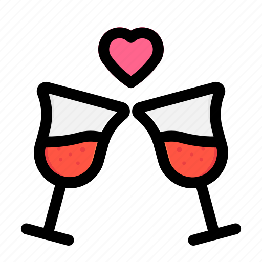 Cheer, cheers, wedding, date, campagne, glasses, party icon - Download on Iconfinder