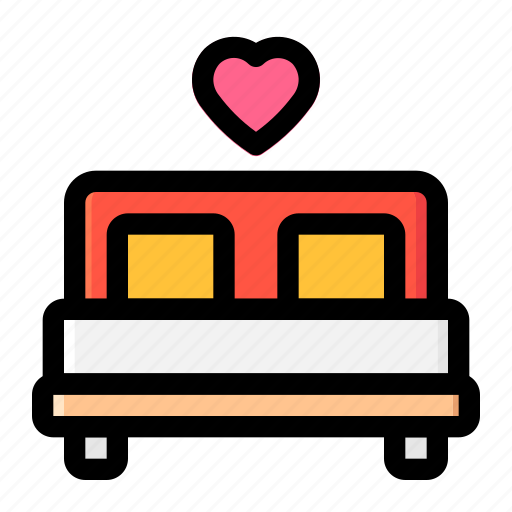 Double, bed, love, honeymoon, furniture icon - Download on Iconfinder