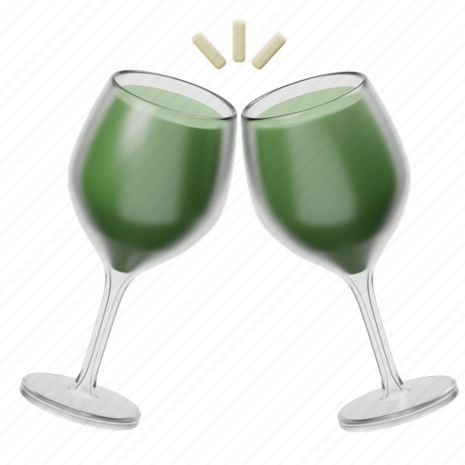 Champagne, glass, wine, beverage, beer, alcohol, drink 3D illustration - Download on Iconfinder
