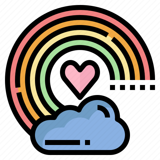 Rainbow, spectrum, love, and, romance, heart, happy icon - Download on Iconfinder