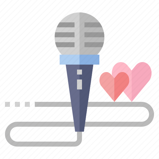 Microphone, love, songs, wedding, and, romance, celebration icon - Download on Iconfinder