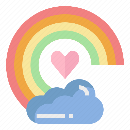 Rainbow, spectrum, love, and, romance, heart, happy icon - Download on Iconfinder