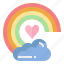 rainbow, spectrum, love, and, romance, heart, happy 