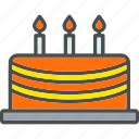 cake, birthday, candles, celebration, dessert, party