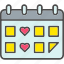 calendar, date, day, heart, love, valentine, wedding 