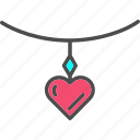 heart, jewelery, love, necklace, valentine