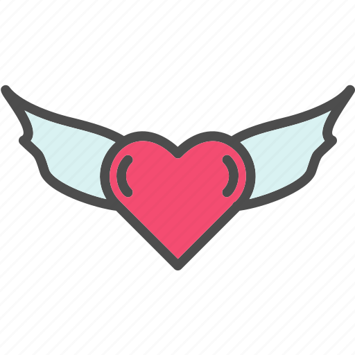 Heart, love, romantic, valentine, wings icon - Download on Iconfinder